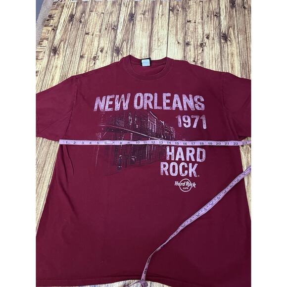 New Orleans Hard Rock Cafe 1971 Men’s T Shirt Maroon Approx XL - Picture 9 of 9